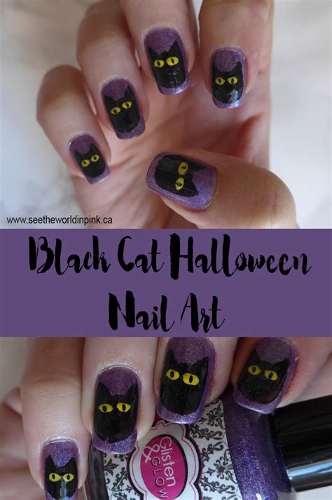 Manicure Monday - Black Cat Nail Art! | See the World in PINK