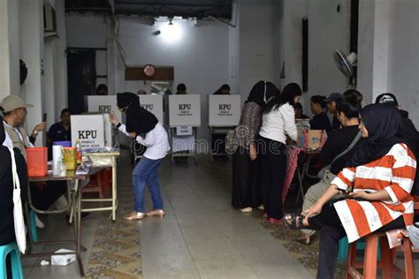 Voting Process At A Number Of Polling Stations Or Tps In Jakarta In The