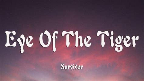 Survivor Eye Of The Tiger Lyrics YouTube