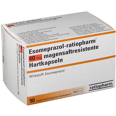 Esomeprazol Ratiopharm 40 Mg 90 St Mit Dem E Rezept Kaufen Shop Apotheke