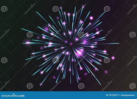 Glowing Collection Firework Stock Illustration Illustration Of Gold