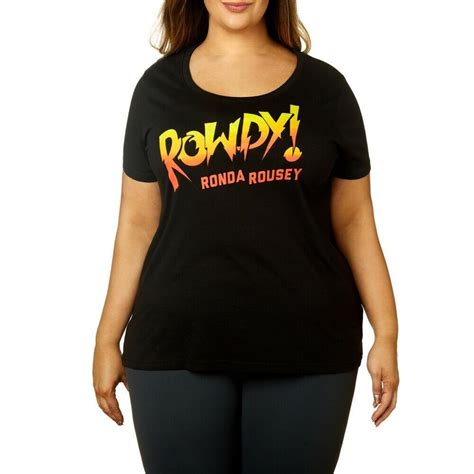 Official Wwe Authentic Ronda Rousey Rowdy Ronda Womens Curvy T Shirt