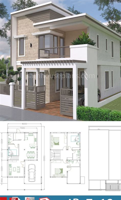 Distribuci N Y Alturas House Plans X M With Bedrooms Plot X