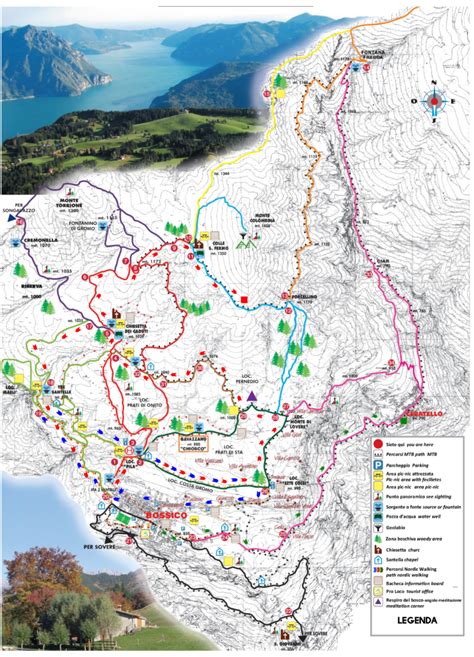 Cartina Sentieri 2017A - Pro Loco Bossico L'altopiano del lago d'Iseo