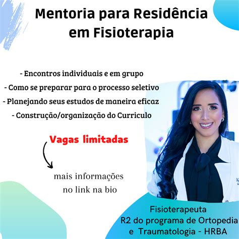 Mentoria para residência em Fisioterapia Mayara Renata Lima Mota