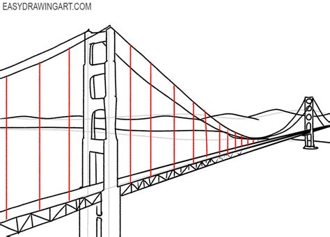 Golden Gate Bridge Line Drawing