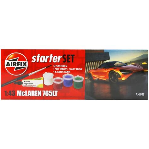 Airfix Starter Set Mclaren Lt Sports Car Model Kit Scale A