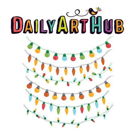 Christmas String Lights Clip Art Set – Daily Art Hub // Graphics ...