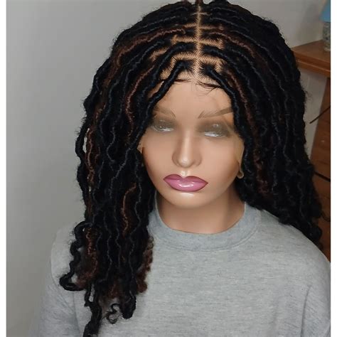 Faux Locs Wig On Full Lace Wigs Or Lace Front Wig Braided Wigs For Black Women Braid Wig Goddess