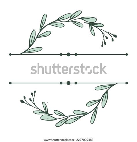 Split Monogram Floral Frame Wedding Invitation Stock Vector (Royalty ...