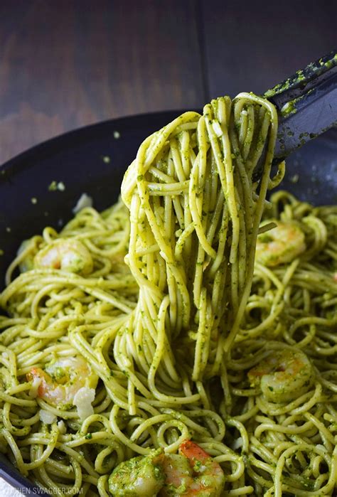 Pesto Shrimp Pasta Recipe Kitchen Swagger