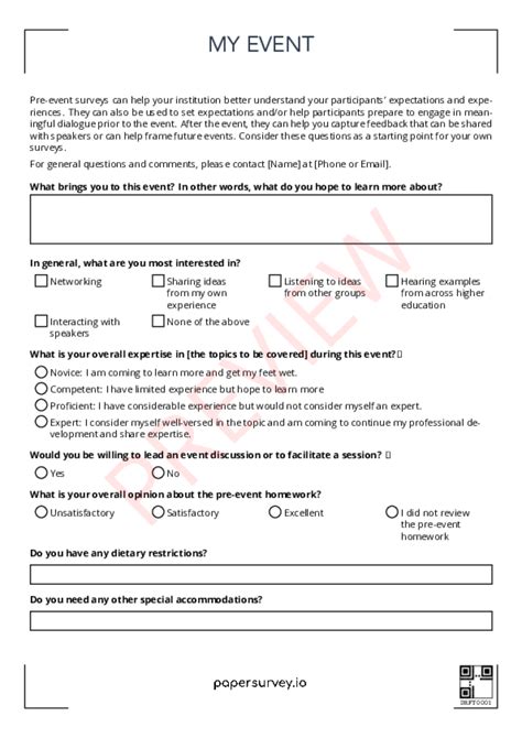 Customer Exit Survey Template