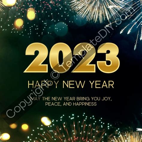 Blessed New Year Wishes Template Printable PDF, Word