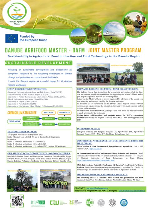 Danube Agrifood Master Joint Master Program News