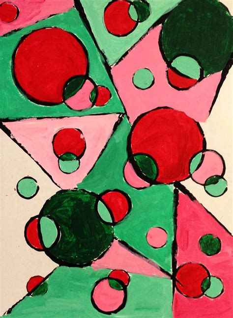 Composition with complementary colours, Lines and Shapes | 4th grade ...