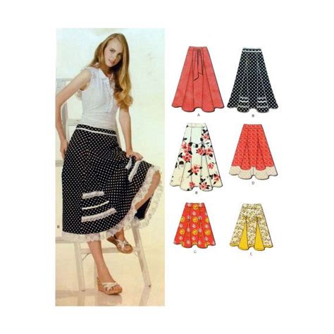 Women S Skirt Sewing Pattern Knee Length Or Midi Godets Etsy Plus Size Sewing Patterns