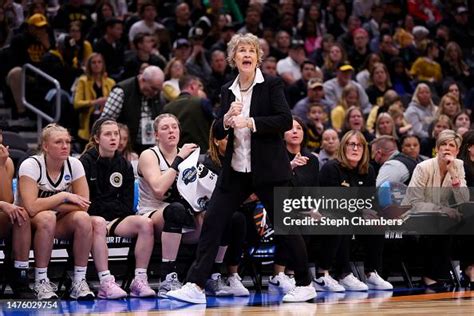 Head Coach Lisa Bluder Of The Iowa Hawkeyes Reacts During The Third