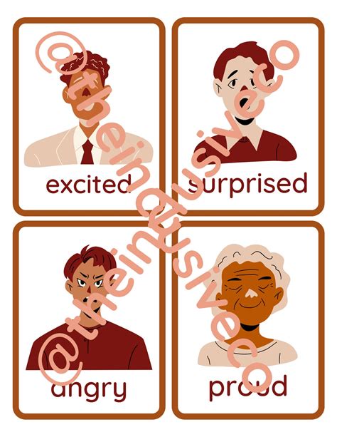 Feelings Printable Cards 8 Emotion Cards 19 Different Scenarios - Etsy