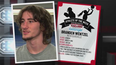 Branden Wentzel Athlete Of The Week Youtube