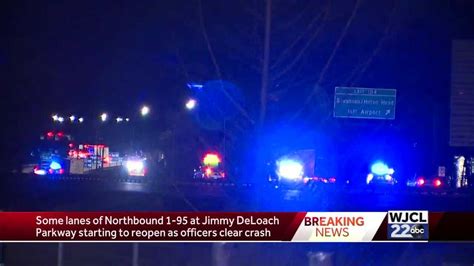 One Person Killed In Crash On I 95 Near Jimmy Deloach Parkway