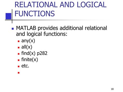 Ppt Matlab Chapman S33 4 Part 1 Relational Operators Logical