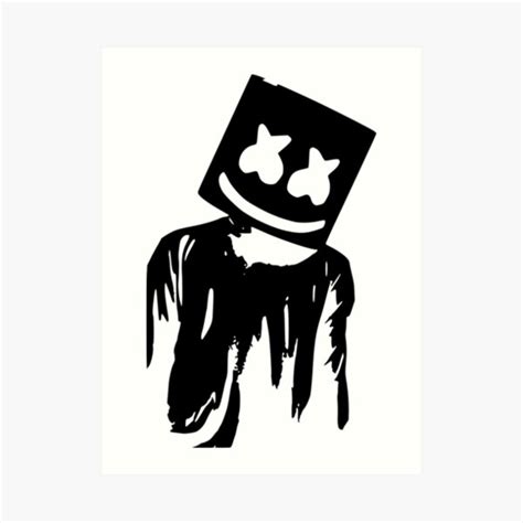 Marshmello Dj Art Print For Sale By Streetgang Redbubble