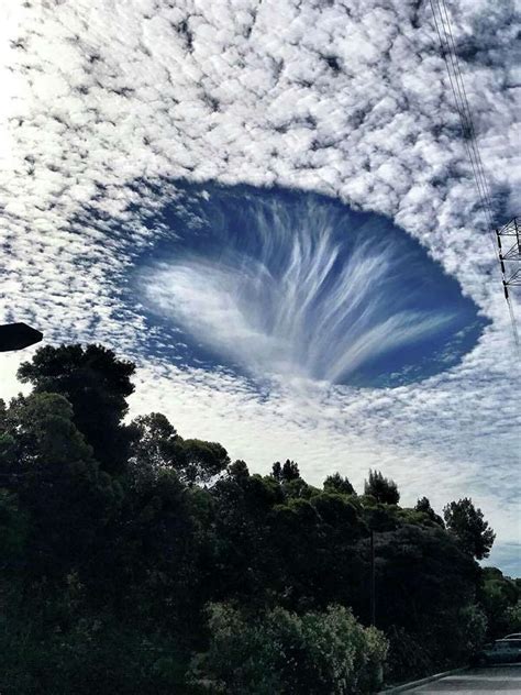 Amazing Hole Punch Phenomenon Spotted In Clouds Over Bay Area