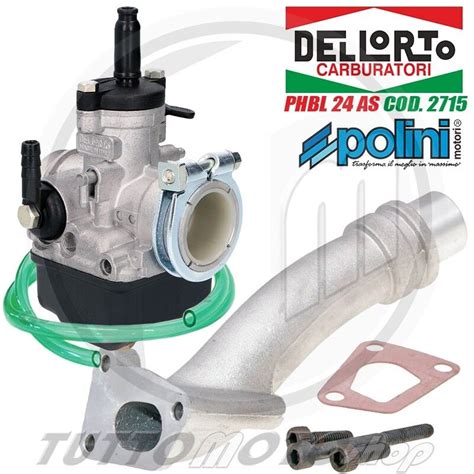 CARBURATORE DELL ORTO PHBL 24 AS COLLETTORE ASPIRAZIONE VESPA 125 PK XL