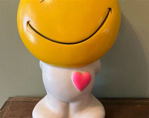 1971 Play Pal Plastics Smiley Piggy Bank Etsy