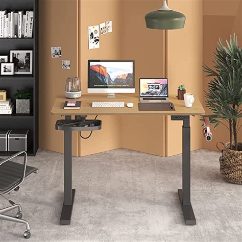 Fezibo Triple Motor L Shaped Electric Standing Desk 63 Inches Height