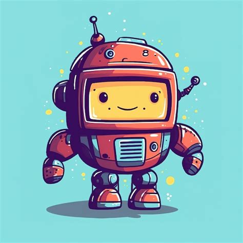 Premium AI Image | cute robot illustration