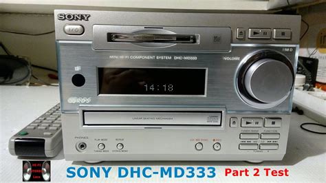 Sony Dhc Md Mini Hi Fi Component System Part Test Youtube