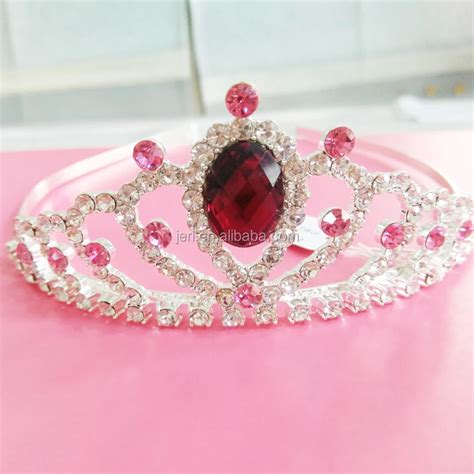 High Quality Baroque Hair Accessories Simulated Red Ruby Crystal Tiaras Pageant Crown Buy