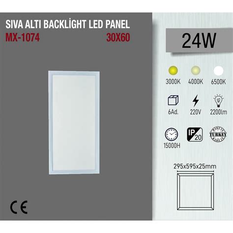 24W SIVA ALTI BACKLIGHT LED PANEL