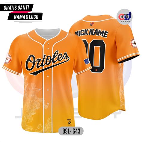 Jual Jersey Baseball Pria Wanita Baju Baseball D Orioles Oren Desain