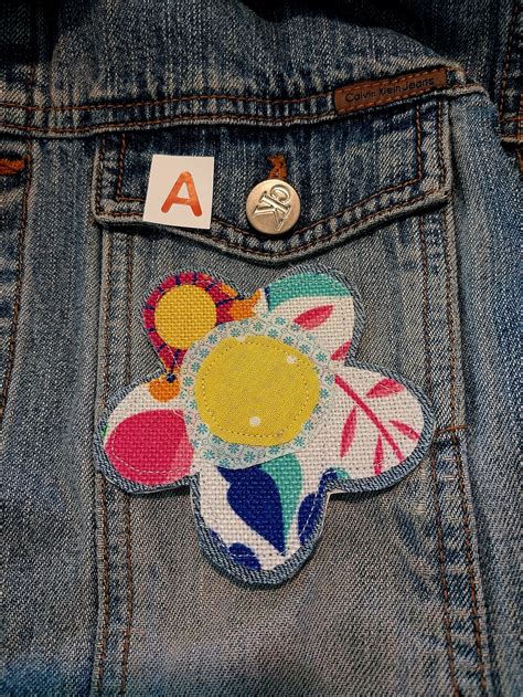 Patches for Jeans. Jean Patch. Retro Flower Power Denim Repair. Iron on ...