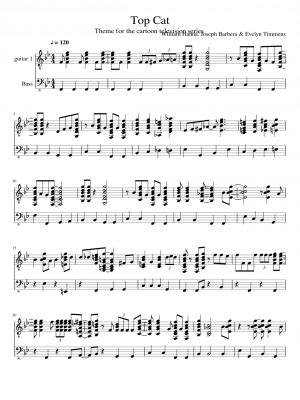 Free sheet music: Top Cat Theme- by Unknown (TV), Play and Download any ...