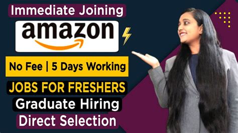 Amazon Recruitment 2022 Amazon Hiring Freshers No Fee Amazon Job