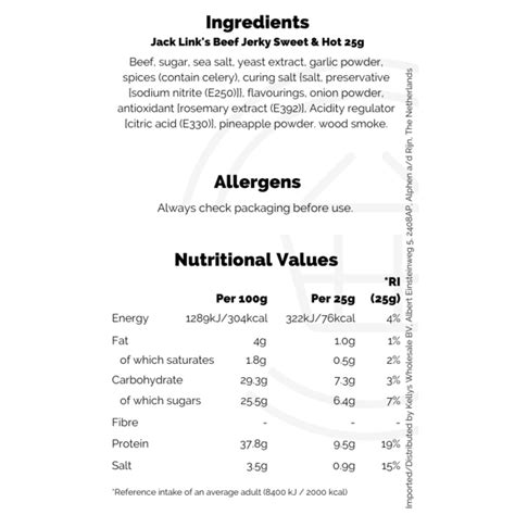 Jack Link S Beef Jerky Sweet Hot 12x25g British Snacks Kellys