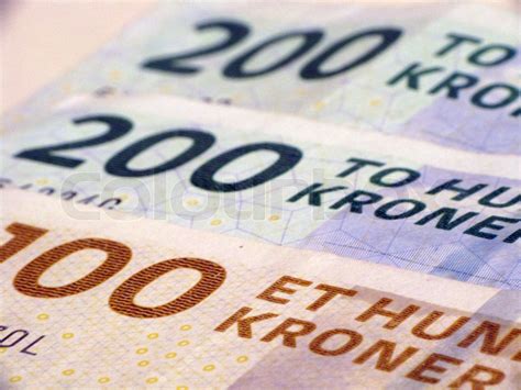 Pengesedler Dansk Valuta Kroner Stock Foto Colourbox