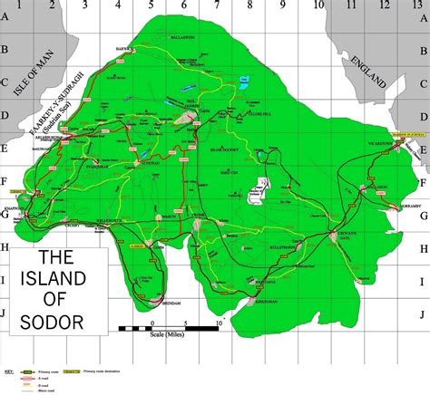 Map Of The Island Of Sodor Railway