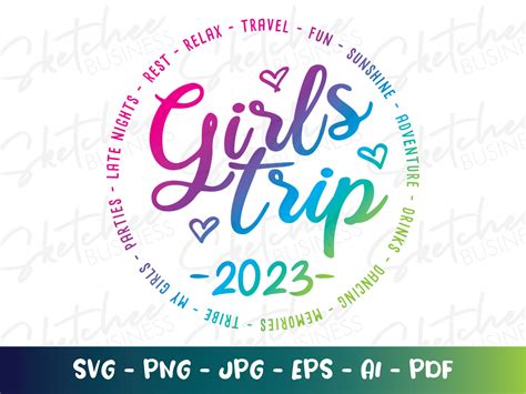 Girls Trip 2023 Svg Vacation Svg Girls Weekend Svg Cricut Etsy Australia