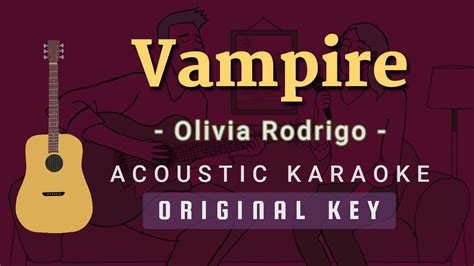 Vampire Olivia Rodrigo Acoustic Karaoke Youtube