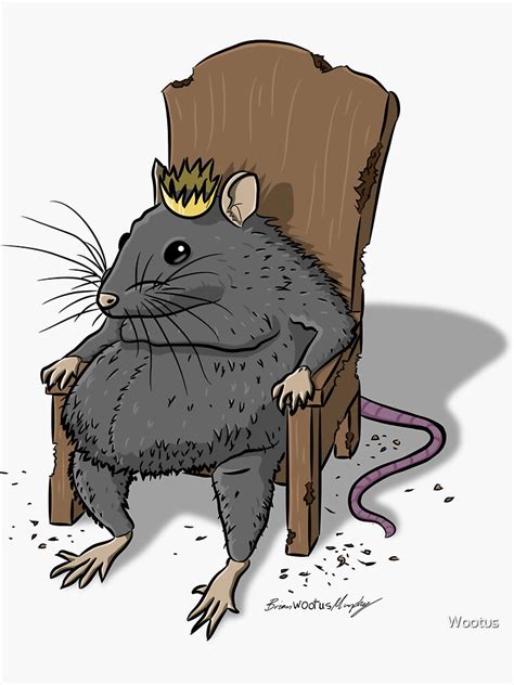 "Rat King" Sticker for Sale by Wootus | Redbubble