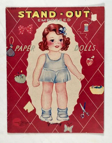 Stand Out Embossed Paper Dolls 1944 Lowe Uncut Paper Dolls Vintage