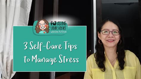 3 Self Care Tips To Manage Stress Youtube