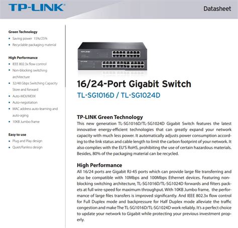 TP-LINK 24 PORT GIGABIT DESKTOP/RACKMOUNT SWITCH - MGF Electrical Supplies