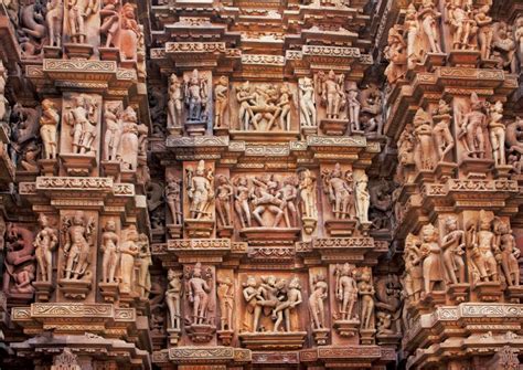 Obras De Arte De Arenisca Y Esculturas De Khajuraho India Artefactos