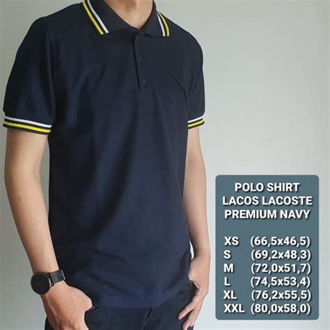 Jual Baju Polo Shirt Kaos Pria Premium Navy Biru S Jakarta