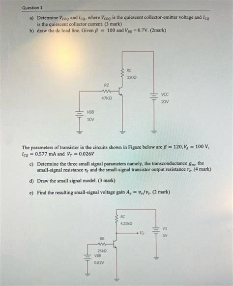 Solved A Determine VCEQ And ICQ Where VCEQ Is The Chegg